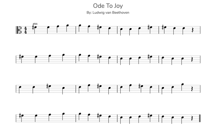 Ode To Joy Sheet Music