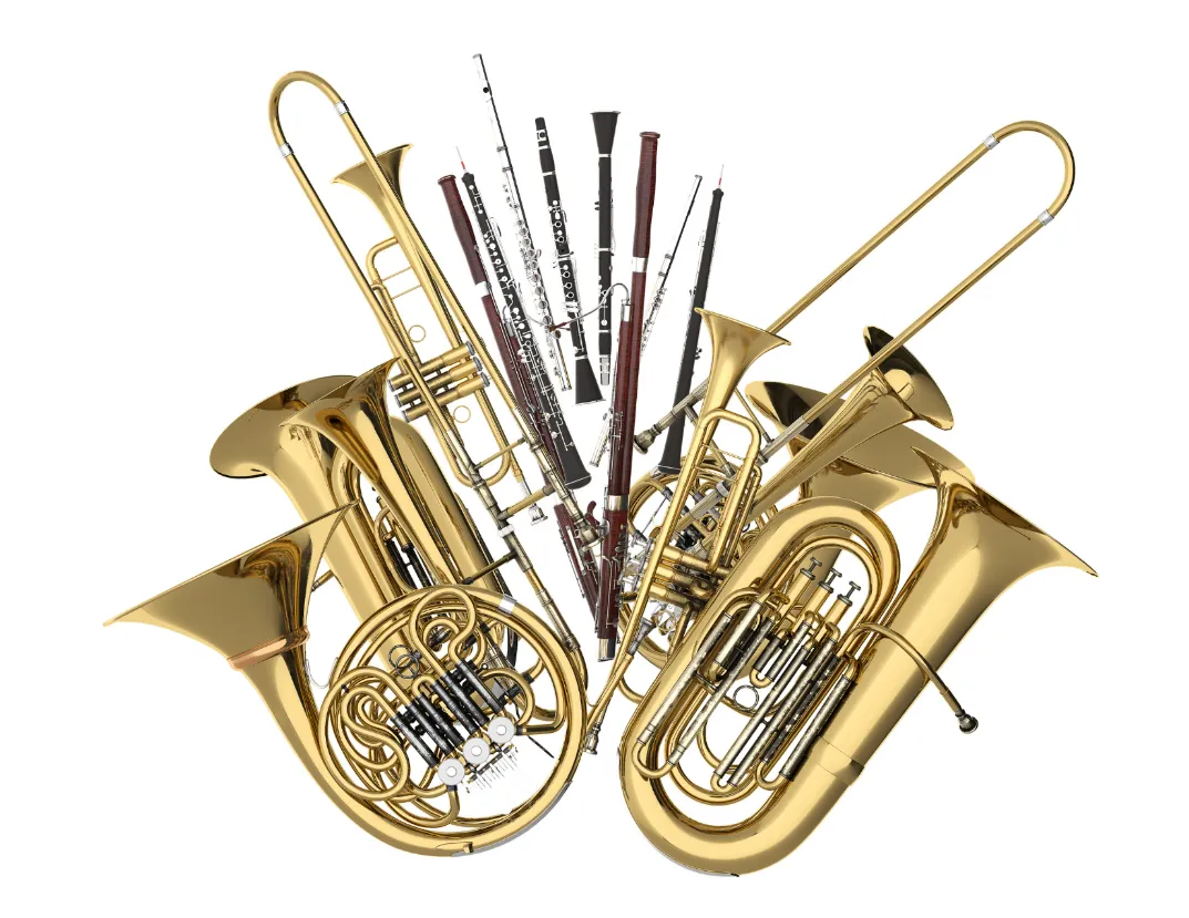 different musical instruments, representing the variety of options available through online music tutoring. different musical instruments, representing the variety of options available through online music tutoring.