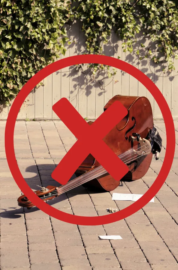 3 don’t do this no heat and sun on you upright bass