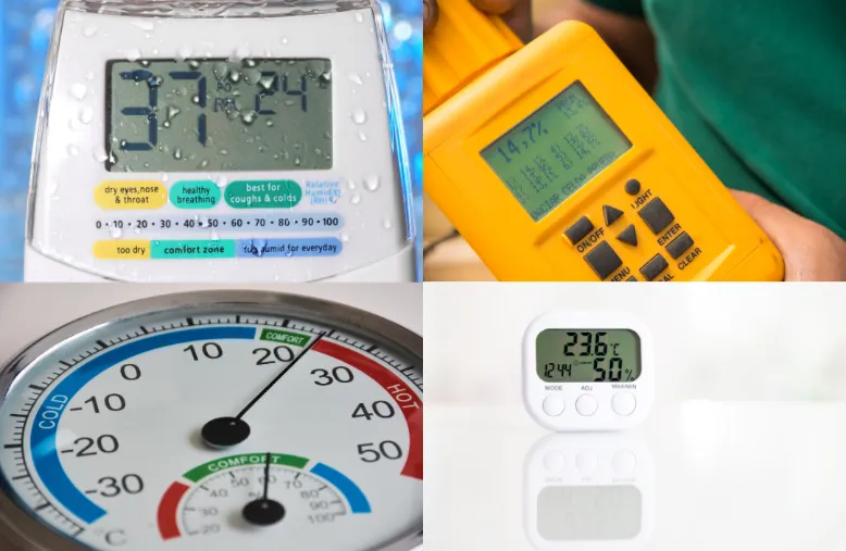 hygrometer hygrometer is a device that measures the relative humidity in the air.