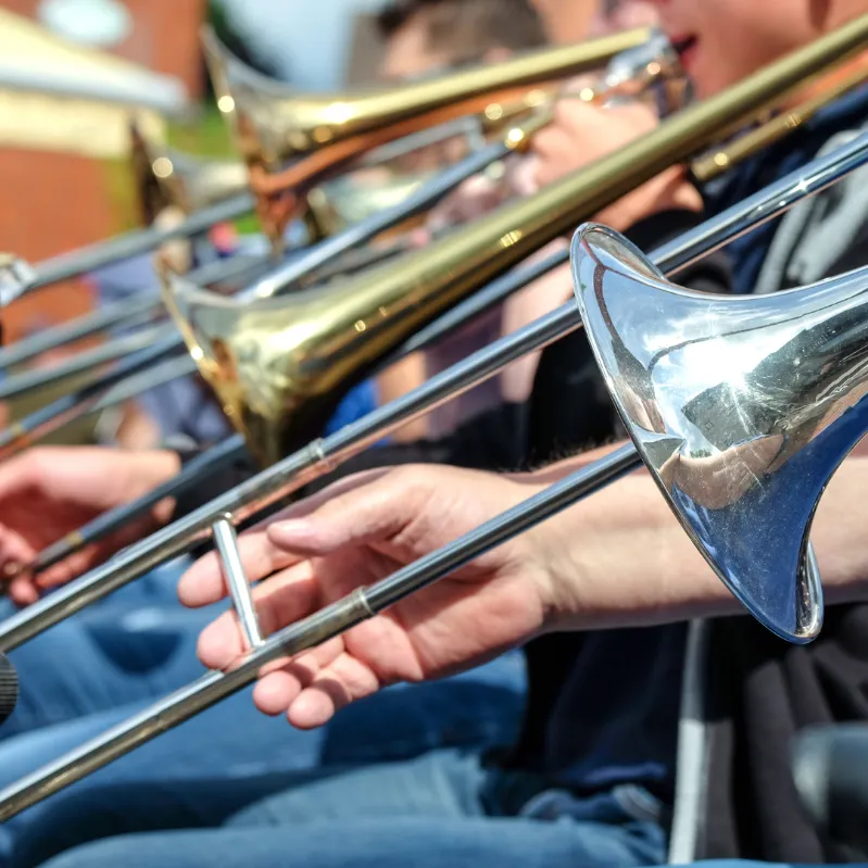 2 (1) trombone slides Trombone playing showing the slides