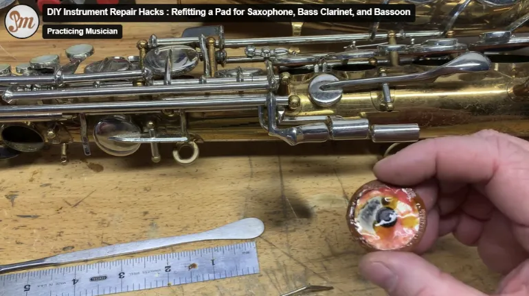 saxophone pad replacement process