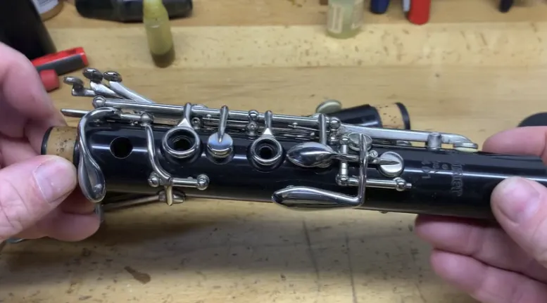 Screenshot 2024-09-03 134410 A successful DIY clarinet pad replacement, with the new pad secure in the cup.clarinet pad replacement